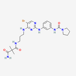 N-(3-{[5-Bromo-2-({3-[(pyrrolidin-1-ylcarbonyl)amino]phenyl}amino)pyrimidin-4-YL]amino}propyl)-2,2-dimethylmalonamide