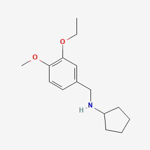 molecular formula C15H23NO2 B1607283 N-(3-ethoxy-4-methoxybenzyl)cyclopentanamine CAS No. 499997-32-9
