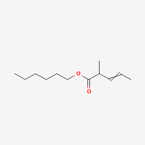 3-Pentenoic acid, 2-methyl-, hexyl ester
