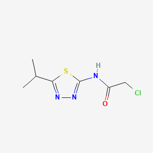molecular formula C7H10ClN3OS B1607312 2-Chloro-N-(5-isopropyl-[1,3,4]thiadiazol-2-yl)-acetamide CAS No. 15777-41-0