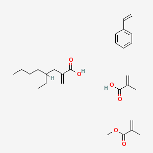 molecular formula C28H42O6 B1607313 Styrene, methyl methacrylate, methacrylic acid, 2-ethylhexyl acrylate polymer CAS No. 28377-44-8