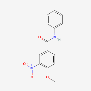molecular formula C14H12N2O4 B1607317 4-Methoxy-3-nitro-N-phenylbenzamide CAS No. 97-32-5