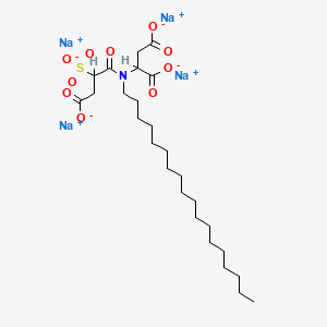 molecular formula C26H43NNaO10S-3 B1607326 l-aspartic acid, n-(3-carboxy-1-oxo-2-sulfopropyl)-n-octadecyl-, tetrasodium salt CAS No. 3401-73-8