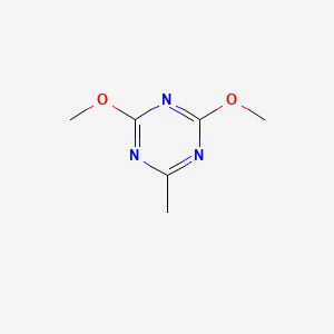molecular formula C6H9N3O2 B1607329 2,4-Dimethoxy-6-methyl-1,3,5-triazine CAS No. 4000-78-6