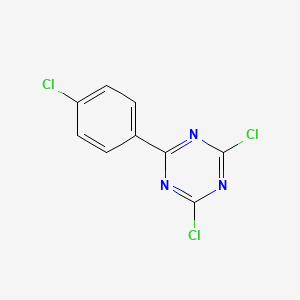 molecular formula C9H4Cl3N3 B1607332 2,4-Dichloro-6-(4-chlorophenyl)-1,3,5-triazine CAS No. 10202-46-7