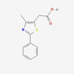 molecular formula C12H11NO2S B1607334 (4-甲基-2-苯基-1,3-噻唑-5-基)乙酸 CAS No. 34272-67-8