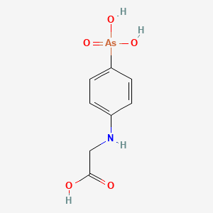 2-(4-Arsonoanilino)acetic acid