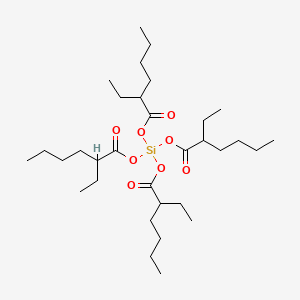 Tetrakis(2-ethylhexanoic) acid, tetraanhydride with silicic acid