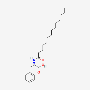 molecular formula C23H37NO3 B1607386 D-Phenylalanine, N-(1-oxotetradecyl)- CAS No. 272123-01-0