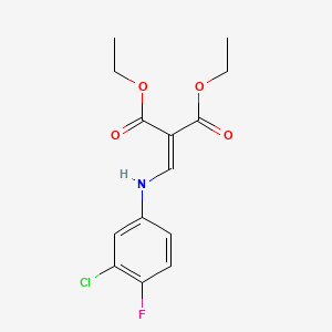 molecular formula C14H15ClFNO4 B1607390 Diethyl 2-[(3-chloro-4-fluoroanilino)methylene]malonate CAS No. 70032-30-3