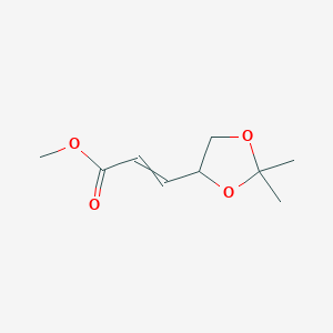 molecular formula C9H14O4 B1607392 Methyl 3-(2,2-dimethyl-1,3-dioxolan-4-yl)prop-2-enoate CAS No. 81703-94-8