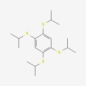 molecular formula C18H30S4 B1607424 1,2,4,5-Tetrakis(isopropylthio)benzene CAS No. 74542-69-1