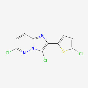 molecular formula C10H4Cl3N3S B1607425 3,6-Dichloro-2-(5-chloro-2-thienyl)imidazo[1,2-b]pyridazine CAS No. 483367-55-1