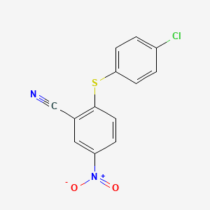 molecular formula C13H7ClN2O2S B1607427 2-[(4-Chlorophenyl)thio]-5-nitrobenzonitrile CAS No. 78940-73-5