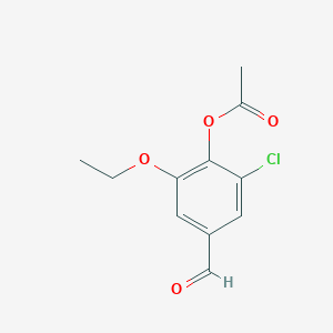 2-Chloro-6-ethoxy-4-formylphenyl acetate