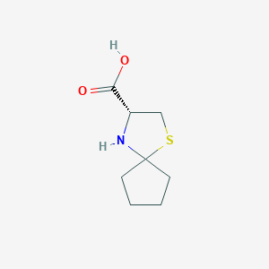 molecular formula C8H13NO2S B1607429 (R)-1-Thia-4-aza-spiro[4.4]nonane-3-carboxylic acid CAS No. 72744-86-6