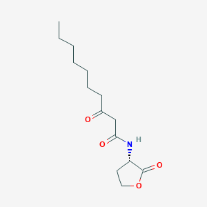 molecular formula C14H23NO4 B160744 3-氧代-N-[(3s)-2-氧代四氢呋喃-3-基]癸酰胺 CAS No. 127279-05-4