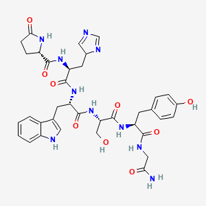 molecular formula C36H42N10O9 B1607441 LHRH (1-6) amide CAS No. 37783-55-4