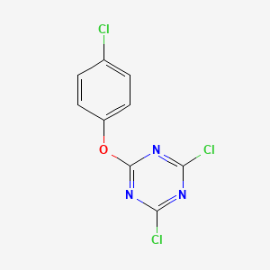 molecular formula C9H4Cl3N3O B1607447 2,4-Dichloro-6-(4-chlorophenoxy)-1,3,5-triazine CAS No. 30886-26-1