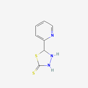 molecular formula C7H7N3S2 B1607510 5-Pyridin-2-YL-4,5-dihydro-1,3,4-thiadiazole-2-thiol CAS No. 5757-43-7