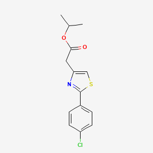 molecular formula C14H14ClNO2S B1607512 Isopropyl 2-[2-(4-chlorophenyl)-1,3-thiazol-4-yl]acetate CAS No. 499771-13-0