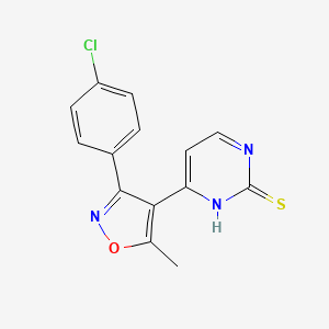 molecular formula C14H10ClN3OS B1607514 4-[3-(4-Chlorophenyl)-5-methyl-4-isoxazolyl]-2-pyrimidinethiol CAS No. 685542-51-2