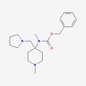 molecular formula C20H31N3O2 B1607519 Methyl-(1-methyl-4-pyrrolidin-1-ylmethyl-piperidin-4-yl)-carbamic acid benzyl ester CAS No. 672310-27-9