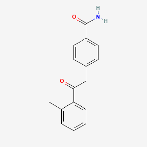 molecular formula C16H15NO2 B1607554 4-[2-(2-Methylphenyl)-2-oxoethyl]benzamide CAS No. 465514-82-3