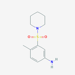molecular formula C12H18N2O2S B1607559 4-Methyl-3-(piperidine-1-sulfonyl)-phenylamine CAS No. 50354-99-9