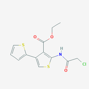 molecular formula C13H12ClNO3S2 B1607574 Ethyl 5'-(2-chloroacetamido)-[2,3'-bithiophene]-4'-carboxylate CAS No. 315676-33-6