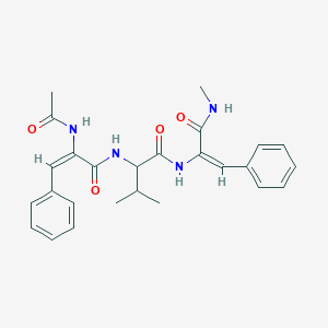 molecular formula C26H30N4O4 B160761 Acetyl-dehydrophenylalanyl-valyl-N-methyldehydrophenylalaninamide CAS No. 139424-39-8