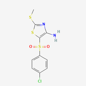 5-((4-Chlorophenyl)sulfonyl)-2-(methylthio)thiazol-4-amine