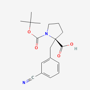(R)-1-(tert-Butoxycarbonyl)-2-(3-cyanobenzyl)pyrrolidine-2-carboxylic acid