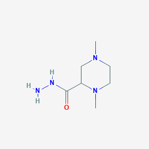 1,4-Dimethylpiperazine-2-carbohydrazide