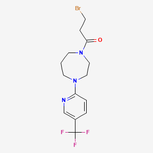 3-Bromo-1-(4-[5-(trifluoromethyl)pyridin-2-yl]-1,4-diazepan-1-yl)propan-1-one