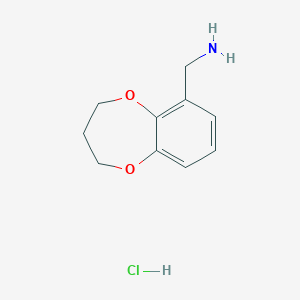 molecular formula C10H14ClNO2 B1607647 3,4-dihydro-2H-1,5-benzodioxepin-6-ylmethanamine hydrochloride CAS No. 499770-91-1