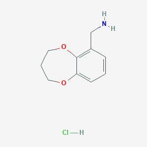 3,4-dihydro-2H-1,5-benzodioxepin-6-ylmethanamine hydrochloride