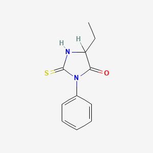molecular formula C11H12N2OS B1607655 4-Imidazolidinone, 5-ethyl-3-phenyl-2-thioxo- CAS No. 66256-32-4