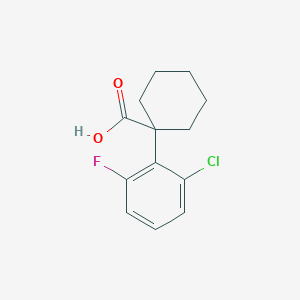 molecular formula C13H14ClFO2 B1607662 1-(2-Chloro-6-fluorophenyl)cyclohexanecarboxylic acid CAS No. 214263-04-4