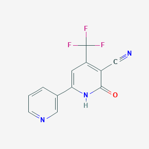 2-Oxo-6-pyridin-3-YL-4-(trifluoromethyl)-1,2-dihydropyridine-3-carbonitrile