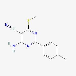 4-Amino-2-(4-methylphenyl)-6-(methylthio)pyrimidine-5-carbonitrile