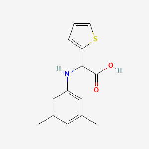2-(3,5-Dimethylanilino)-2-thiophen-2-ylacetic acid