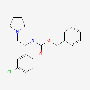 molecular formula C21H25ClN2O2 B1607708 Benzyl (1-(3-chlorophenyl)-2-(pyrrolidin-1-yl)ethyl)(methyl)carbamate CAS No. 675602-68-3