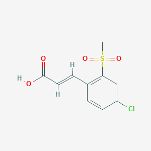 molecular formula C10H9ClO4S B1607709 (2e)-3-[4-Chloro-2-(methylsulfonyl)phenyl]-acrylic acid CAS No. 849035-82-1