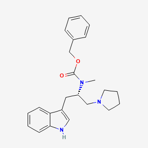 molecular formula C24H29N3O2 B1607710 (S)-Benzyl (1-(1H-indol-3-yl)-3-(pyrrolidin-1-yl)propan-2-yl)(methyl)carbamate CAS No. 675602-66-1