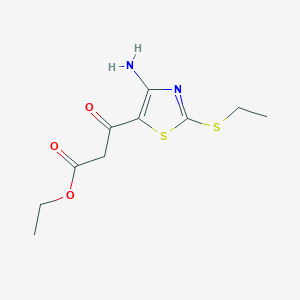 Ethyl 3-(4-amino-2-ethylthiothiazol-5-YL)-3-oxopropanoate