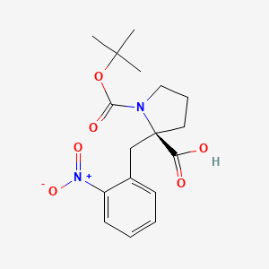 molecular formula C17H22N2O6 B1607714 （R）-1-（叔丁氧羰基）-2-（2-硝基苄基）吡咯烷-2-羧酸 CAS No. 959578-20-2