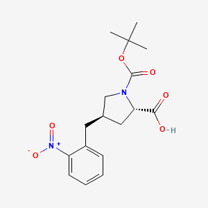 molecular formula C17H22N2O6 B1607716 (2S,4R)-1-(tert-Butoxycarbonyl)-4-(2-nitrobenzyl)pyrrolidine-2-carboxylic acid CAS No. 959577-92-5