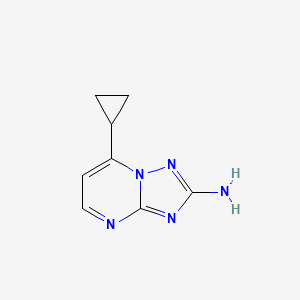 molecular formula C8H9N5 B1607721 7-Cyclopropyl[1,2,4]triazolo[1,5-a]pyrimidin-2-amine CAS No. 885949-41-7
