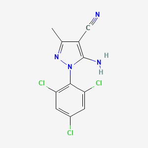 molecular formula C11H7Cl3N4 B1607722 5-Amino-3-methyl-1-(2,4,6-trichlorophenyl)pyrazole-4-carbonitrile CAS No. 362601-75-0